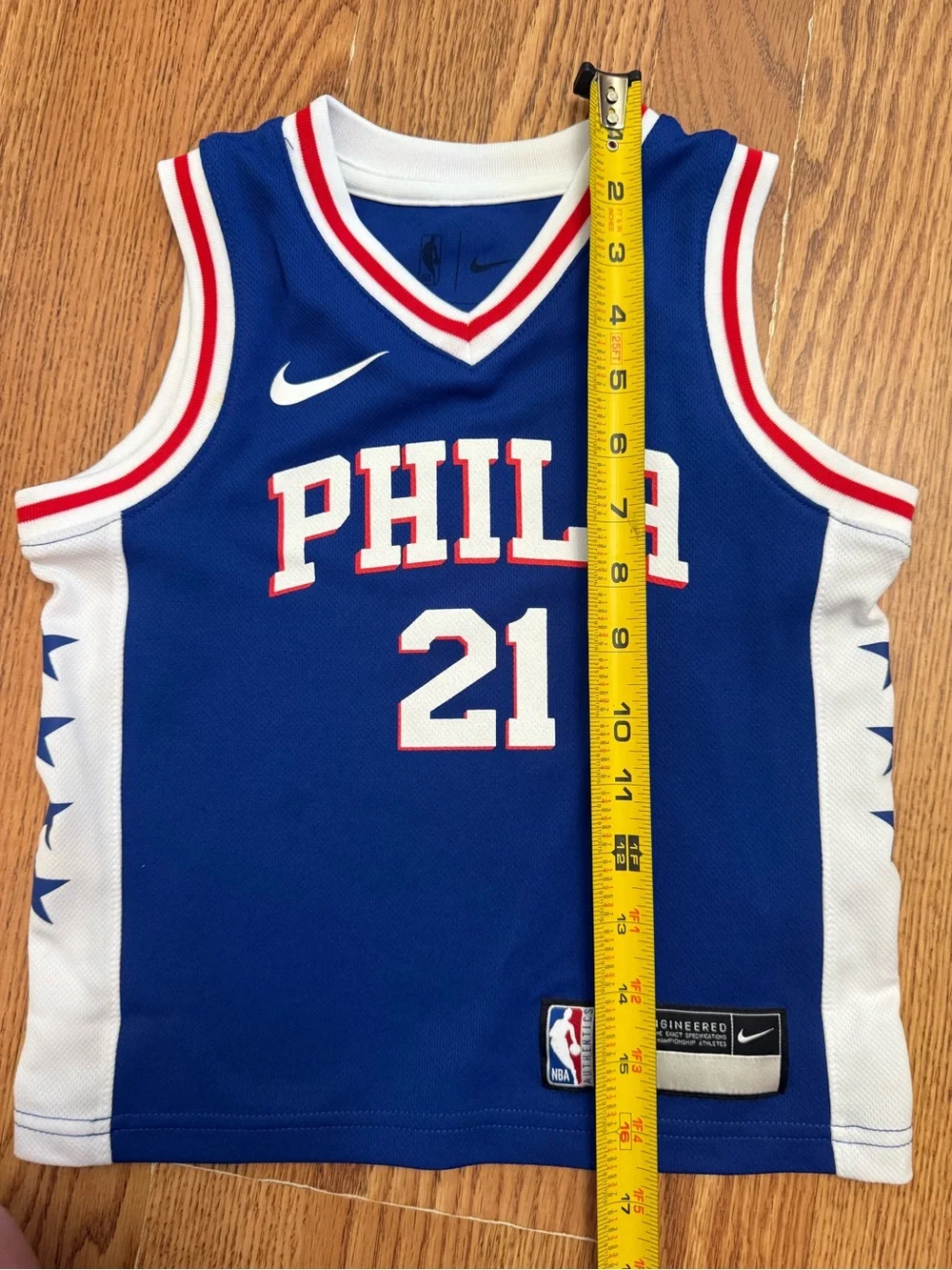 Nike Philadelphia 76ers Joel Embiid #21 Icon Jersey Youth Small S Blue Sixers